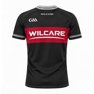 Adults Breathable Polyester Sublimation Print Black Red Short Sleeve <b>Sports</b> <b>Jersey</b> Kit - Product Image 1