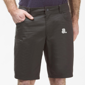 Shorts Bermuda Homme Gris Foncé en Tissu Oxford Écologique Spandex/Polyester, Taille Mi-Haute, Braguette Boutonnée, Séchage Rapide, Longueur Genou - Product Image 1