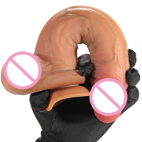 Dildo realista de silicona con testículos móviles y ventosa, pene de 6-10 pulgadas, BlueRabbit, venta al por mayor, ODM, OEM