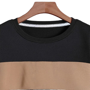Sudadera de Cuello Redondo para Hombre, Diseño Color Block, Corte Regular, Estilo Casual Tejido, Ropa de Otoño - Product Image 4