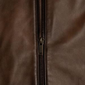 Blouson Bomber Homme Printemps Décontracté Extérieur Léger en Laine Col V Fermeture Éclair Cuir Véritable Écologique Personnalisé Imperméable - Product Image 6