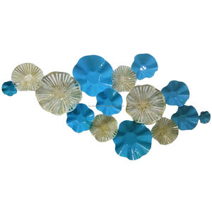 PENDENTIF DÉCORATIF MUR CRÉATIF FER FORGÉ LOTUS FEUILLE SUSPENSION MURALE DÉCORATION MURALE EN MÉTAL - Product Image 1