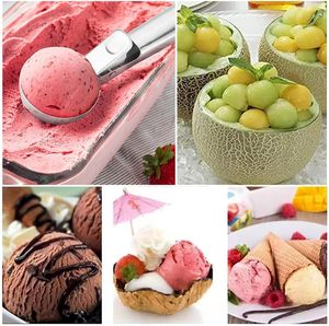 Cuillère à glace en acier inoxydable avec poignée de déclenchement facile |   Cuillère à glace robuste pour desserts et produits surgelés - Product Image 4