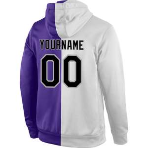 Sudadera con Capucha Sublimada Personalizada en Negro, Blanco y Dorado, con Nombre y Número del Equipo, Sudadera Deportiva para Fútbol - Product Image 5