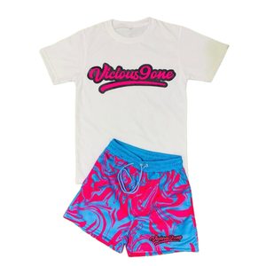 Conjunto de 2 Piezas de Camisetas y Pantalones Cortos de Algodón con Logotipo Personalizado, Corte Ajustado, para Hombre, Camiseta con Pantalones Cortos a Juego - Product Image 4