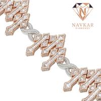 Bracelet Hip Hop en Moissanite VVS de Qualité Supérieure, Bijou de Luxe Iced Out pour Hommes, Style Rapper Streetwear, En Vente