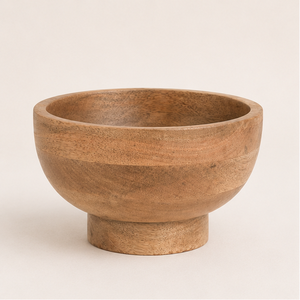 Bol de service en bois de manguier artisanal écologique, grand saladier rond en bois pour cuisine moderne et décoration intérieure, pièce maîtresse - Product Image 5