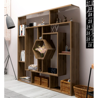 Librerías Modernas de Madera Maciza Multifuncionales Personalizadas, Estante de Exhibición Abierto para Decoración del Hogar, Sala de Estar, Oficina en Casa, Muebles para el Hogar