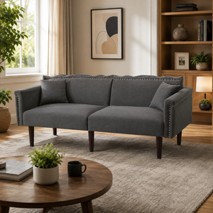 2-in-1 Multifunctional <b>Sofa</b> <b>Bed</b>, Two-Seater Extendable Lounge <b>Sofa</b> with Adjustable Reclining Backrest,Metal Frame for Home Hotel - Product Image 4