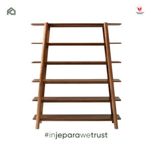 Indonesia Custom Furniture Manufacturer Solid Teak Wood Bookshelf Open Display <b>Shelf</b> OEM ODM Wholesale B2B Supplier - Product Image 3