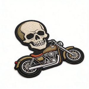 Custom Skull Embroidery Patches <b>Gothic</b> Biker Iron On Sew On Badges for <b>Jackets</b> Vests Hoodies and Bags - Product Image 1