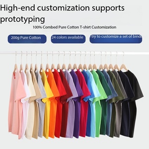 T-shirt à manches courtes col rond de couleur unie, 210g, personnalisé avec logo brodé, prix usine Chine-Bangladesh, sur mesure transfrontalier - Product Image 2