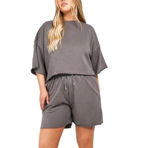 Conjunto de Verano Más Vendido para Damas/Mujeres, Ropa de Moda, Conjunto Casual de Camiseta Corta y Pantalones Cortos para Mujer - Product Image 1