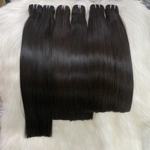 Vente en gros d'extensions de cheveux humains vietnamiens purs de haute qualité, lisses et soyeux à pointe brune à prix compétitif - Product Image 1