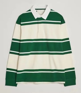 Camiseta de Punto de Manga Corta con Cuello Redondo para Hombre, Corte Regular, Estilo Casual, Verde Blanco, 100% Algodón, Jersey Transpirable - Product Image 5
