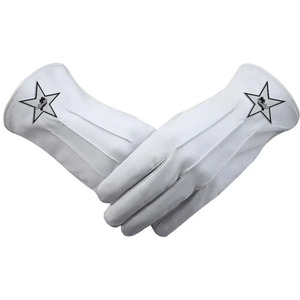 Guantes Masónicos Blancos de Algodón Personalizados al por Mayor de Alta Calidad y al Mejor Precio - Product Image 1