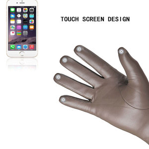 Custom Made Design Low Price High Quality Winter Outdoor Leather <b>Gloves</b> Touchscreen Keeping <b>Warm</b> Top Selling Men - Product Image 6