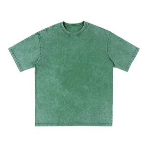 T-shirt pour homme en coton 100% style vintage délavé à l'acide avec logo personnalisé - Product Image 1