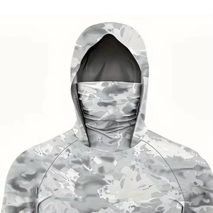 Sweat à capuche pour homme en polyester imprimé camouflage, manches longues, UPF 50, séchage rapide, vêtements de pêche en plein air - Product Image 2