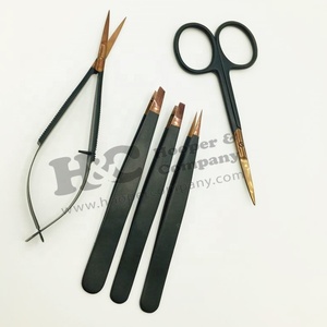 Qualité supérieure Hooper Company HAC-EBT-081 ensemble de pincettes à sourcils professionnelles pince à épiler durable en acier inoxydable pince à épiler personnalisée - Product Image 6