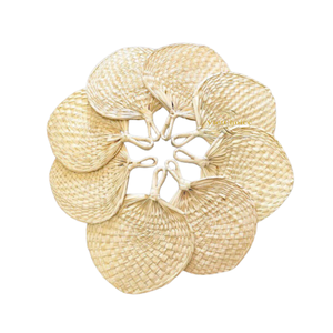 Abanico de mano sin aspas de junco marino, textura natural, manual, para exteriores, para eventos profesionales, Vietchoice Vietnam - Product Image 6