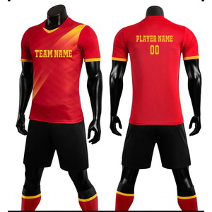 Conjunto de Camisetas de Fútbol al por Mayor 2024, Nombre de Marca Personalizado, Unisex para Adultos, 100% Poliéster, Transpirable, Ligero, de Secado Rápido, Manga Corta - Product Image 1
