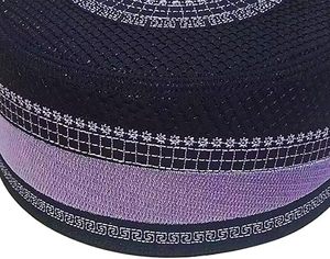 Gorros Topi Musulmanes de Diseño Nuevo en Color Sólido Personalizado, Gorros Tipo Bucket, Gorros Musulmanes, Gorro de Ganchillo para Masjid, Gorros Transpirables - Product Image 6