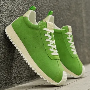 Zapatillas Deportivas Retro para Hombre 2025, Cómodas, de Corte Bajo, de Gamuza y Cuero Verde, con Plataforma - Product Image 5