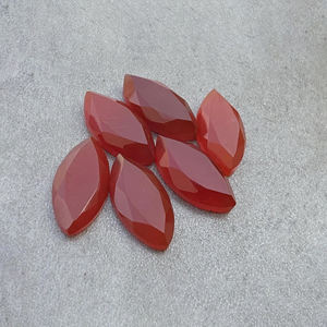 Natural Red Onyx Tablet <b>Cut</b> Flat Back Calibrated Gemstone | Marquise Shape Loose <b>Stone</b> <b>for</b> Handmade Jewelry, All Sizes Available - Product Image 4