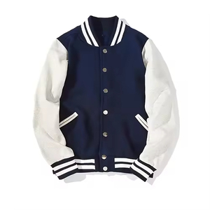 High Quality 100% Wool Custom Baseball Winter Jacket <b>Men</b> Clothing Manufacturer Custom Baseball Jackets Varsity Jacket for School - Product Image 2