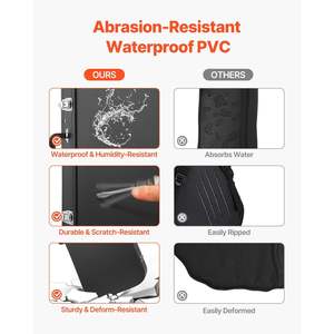 Custodia rigida per chitarra elettrica 43.11 nera imbottitura in PVC con chiusura a guscio resistente all'acqua per impugnare le custodie rettangolari delle borse per strumenti - Product Image 3