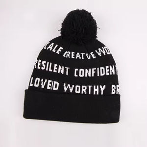 Gorro Deportivo de Punto 100% Acrílico con Pompón, Ropa Deportiva de Primera Calidad, Gorro con Pompón y Forro de Satén - Product Image 4