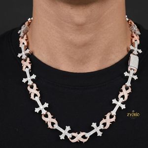 สร้อยข้อมือทอง 14K ประดับเพชรทรงกากบาทลายหนาม สไตล์โกธิค เครื่องประดับแนวศาสนา - Product Image 3