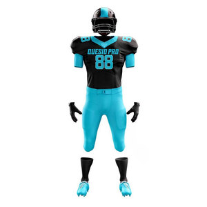 Uniformes de football américain pour hommes personnalisés de haute qualité, manches courtes, taille plus, ensembles respirants, tissu sublimé antibactérien - Product Image 2