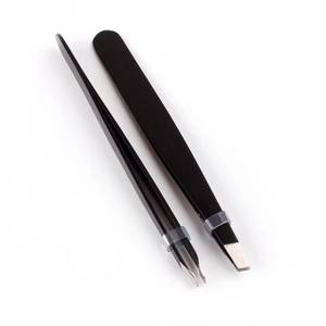 Pinzas de Precisión para Pestañas de Acero Inoxidable con Punta Suave, Opciones de Color Negro y Rosa - Product Image 4