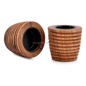 Wholesale Luxury Custom Handmade Mango Wood Candlestick <b>Pillar</b> for Home Christmas Decorations - Product Image 2