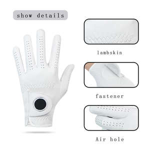 Couleurs personnalisées, logo personnalisé, gants de golf en cuir de cabretta d'Indonésie doux et respirant, pour hommes et femmes, main gauche - Product Image 3