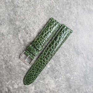 Luxali Handmade Customized Crocodile Leather for Watch <b>Straps</b> with Stainless Steel <b>Buckle</b>-Durable Fashion Band - Product Image 3
