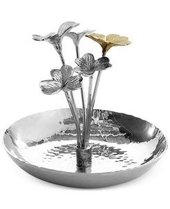 New Arrival Stainless Steel and Wood Condiment Caddy Mid Century Relish Dish with Teak <b>Handle</b> for Stylish Serving - Product Image 3