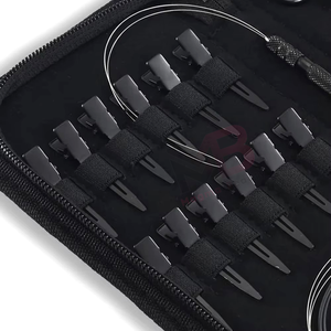 MAGMA BEAUTY Professional Hair Extension Tools Kit Stainless Steel <b>Crimping</b> Pliers Custom Logo C Type Needles Pulling Hook for - Product Image 6