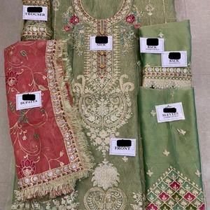 2021 Venta caliente moderno Maysoori pesado boda bordado colección pakistaní indio Salwar Kameez red viscosa algodón - Product Image 1