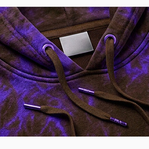 Sweat à capuche pour homme 2026 avec cordon de serrage, imprimé vintage, en polyester et coton, tie-dye, personnalisé, effet délavé à l'acide vintage - Product Image 2