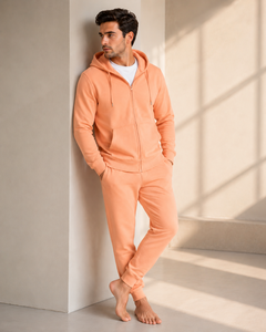 Mens <b>zip</b> <b>hooded</b> outerwear offering durable comfort soft texture and easy movement for everyday casual streetwear styling - Product Image 5