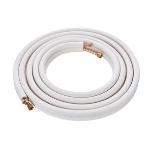 Set di tubi in rame C12200 da 25FT per mini-split, diametro esterno 1/4" e 1/2" Tubo Isolante a Triplo Strato per Sostituzioni di Impianti di Climatizzazione - Product Image 1