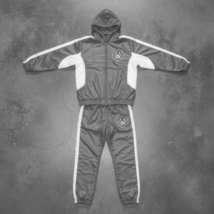 OEM Factory <b>Embroidery</b> Winter Hooded Windbreaker Tracksuit Windproof Waterproof Coat Midweight Polyester Jackets Pants Quick Dry - Product Image 1