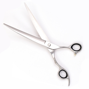 Self Cleaning Luxury-Stainless Steel Adjustable Screw Pet Grooming Curved <b>Scissors</b> Razor Edge Blade OEM at Factory Prices - Product Image 2