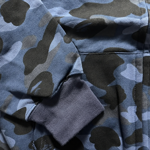 Sudadera con capucha azul sólida con cremallera frontal completa para mujer, de ajuste regular, de algodón tejido, estilo urbano ecológico para invierno - Product Image 3