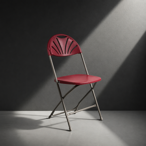 <b>Plastic</b> Folding <b>Chair</b> Wine Red Color Modern Lightweight Comfortable Portable Outdoor <b>Dining</b> <b>Chair</b> for Hotel & Courtyard Use - Product Image 1