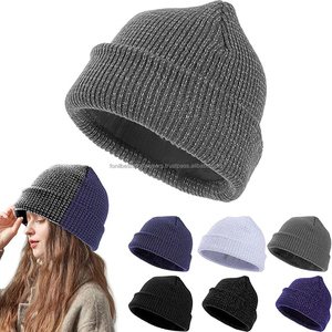 Gorro de Punto Unisex 100% Acrílico de Color Sólido, Ropa Casual de Invierno para Adultos, 56-58CM, Servicio OEM - Product Image 4