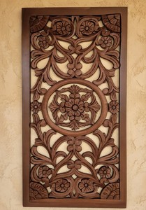 Premium Antique Hand Carved MDF Wood <b>Decorative</b> Long Wall Decal Room Office Home <b>Decor</b> Diwali Traditional Design Wholesale - Product Image 3